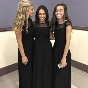 Long black classic dress